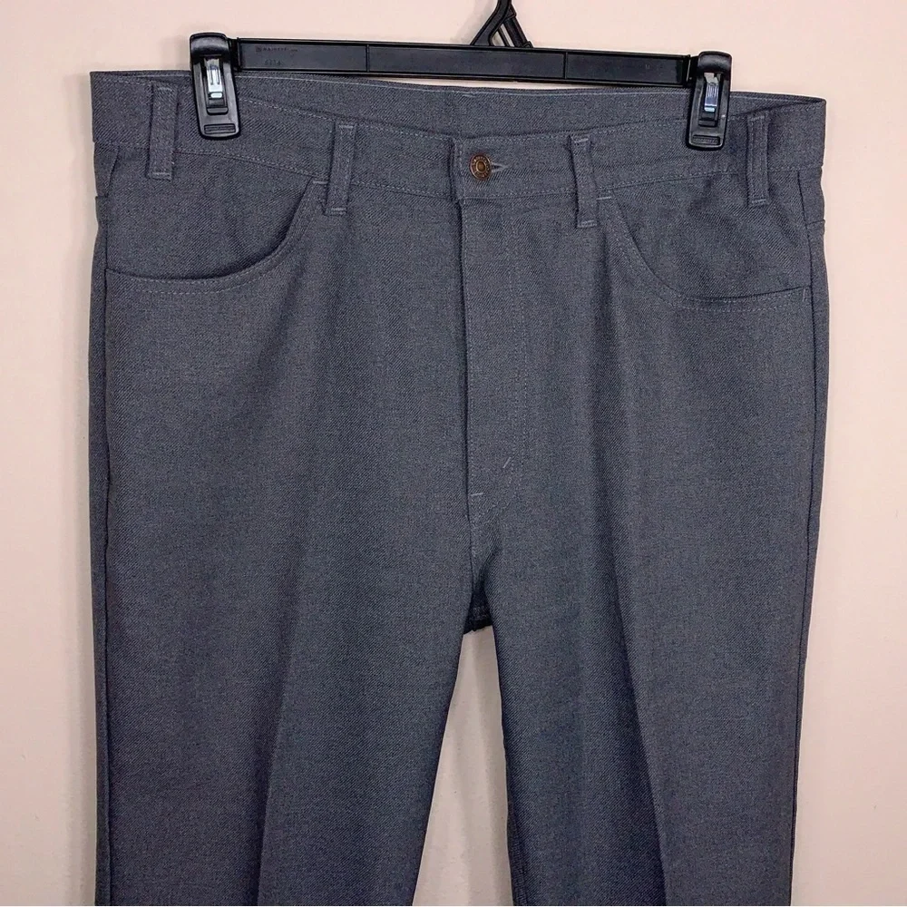 Vintage 36 Waist Levi’s Grey Pleated Trousers Mens Western Classic